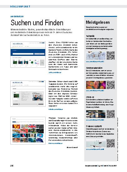 Vorschauseite 1: aerzteblatt.de: Suchen und Finden