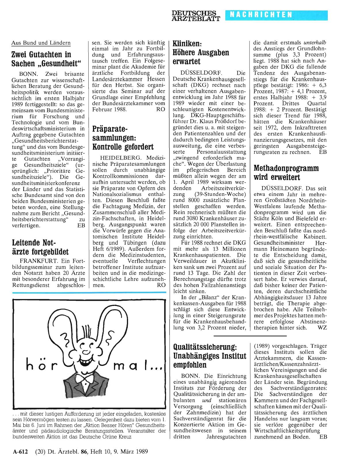 Vorschauseite 1: Kliniken: Höhere Ausgaben erwartet