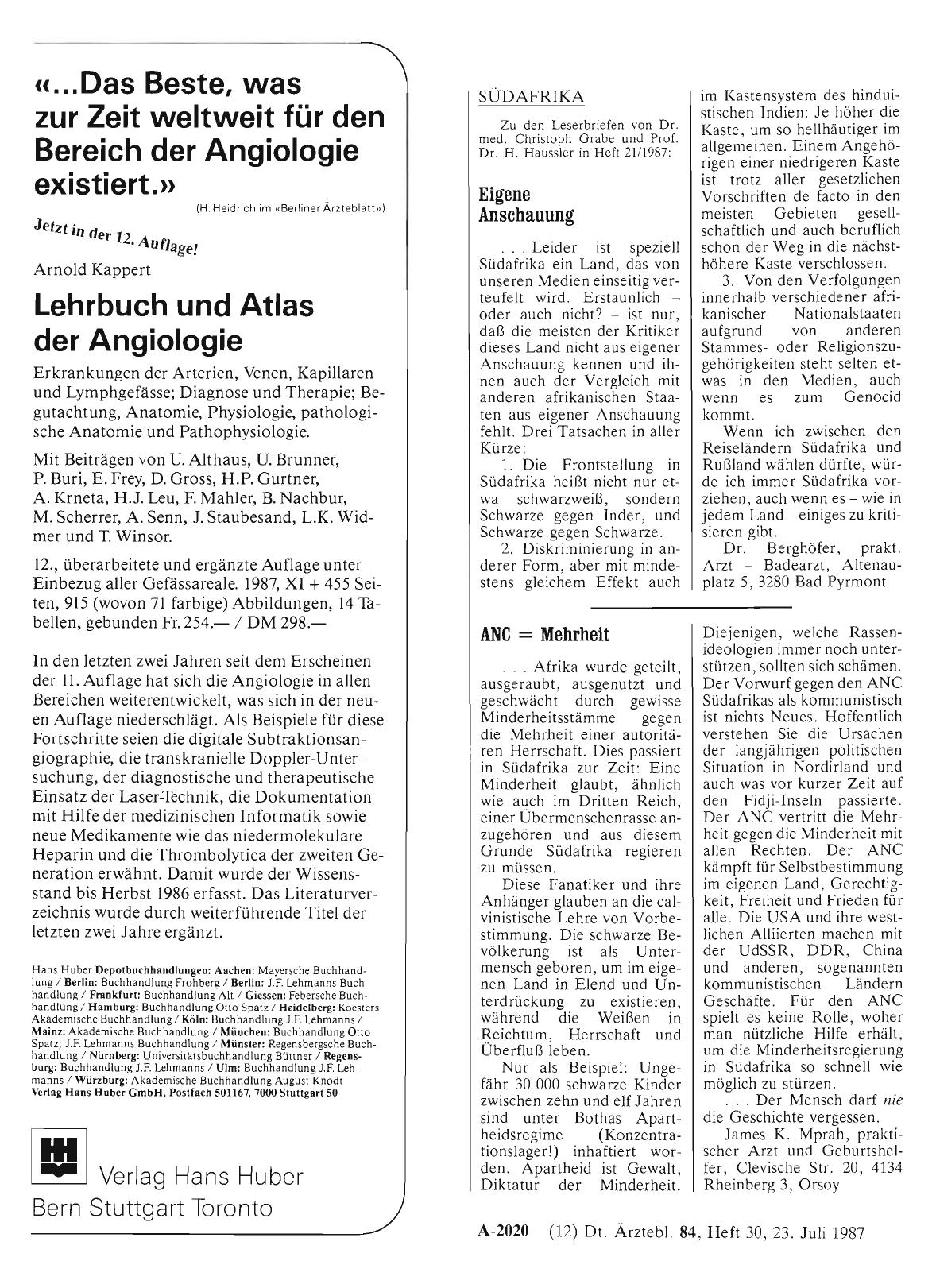 Vorschauseite 1: SÜDAFRIKA: ANC = Mehrheit