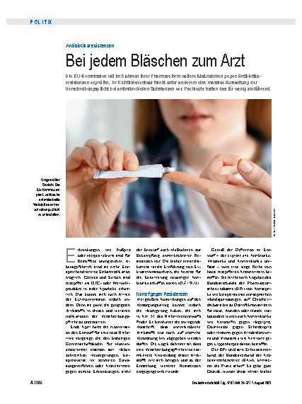 Vorschauseite 1: Antibiotikaresistenzen: Bei jedem Bläschen zum Arzt