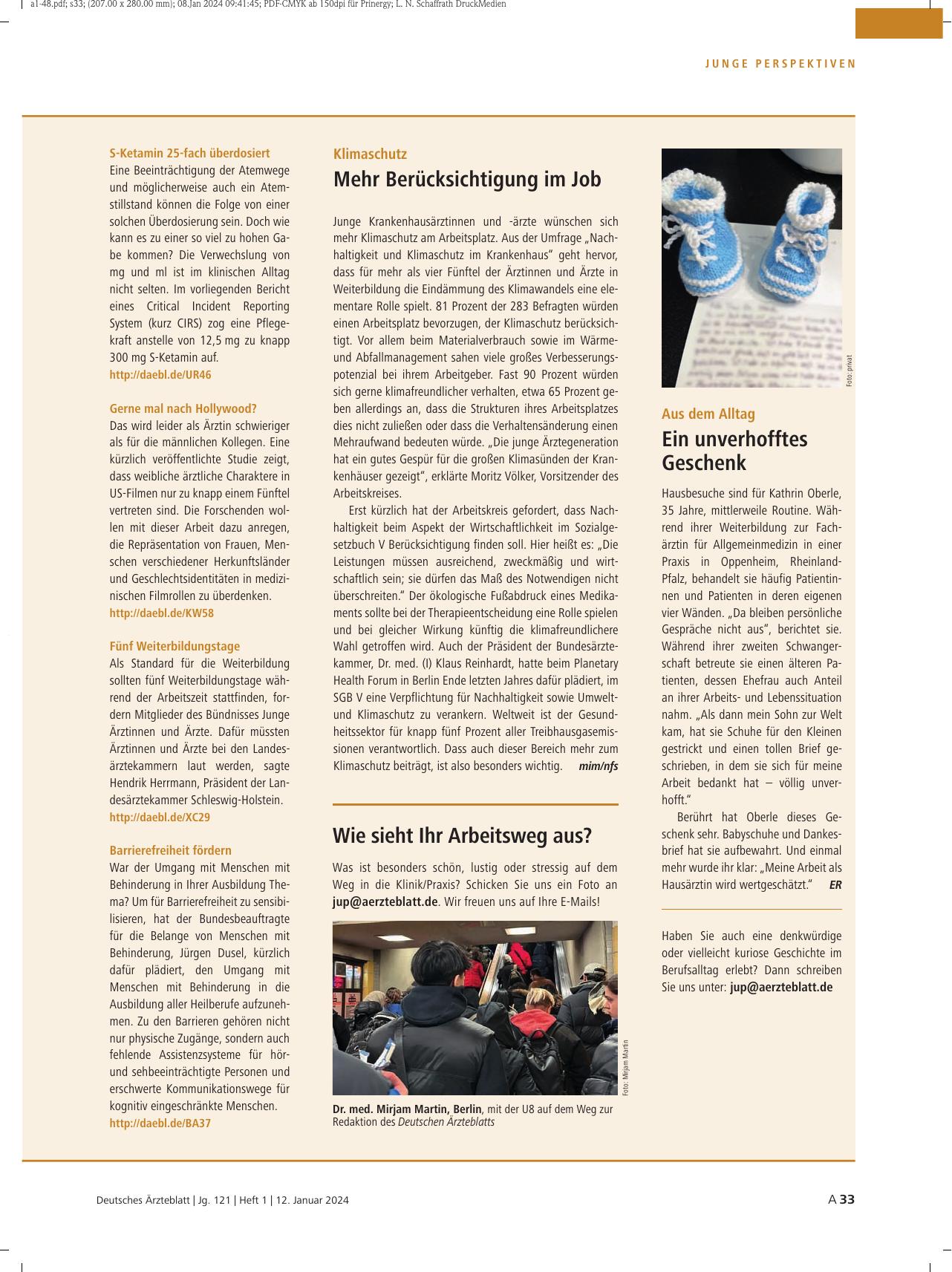 Vorschauseite 1: Wie sieht Ihr Arbeitsweg aus?