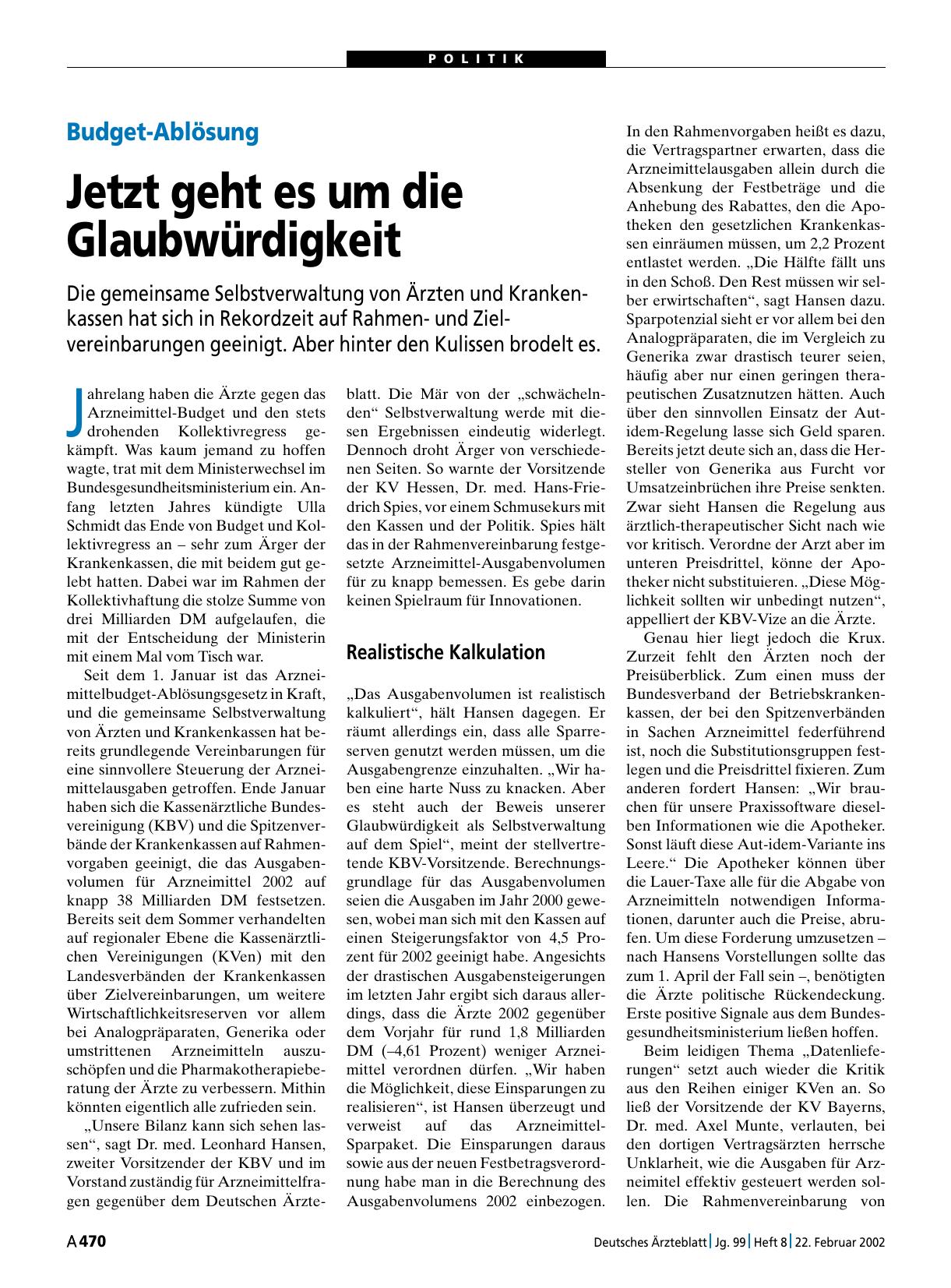Vorschauseite 1: Budget-Ablösung: Jetzt geht es um die Glaubwürdigkeit
