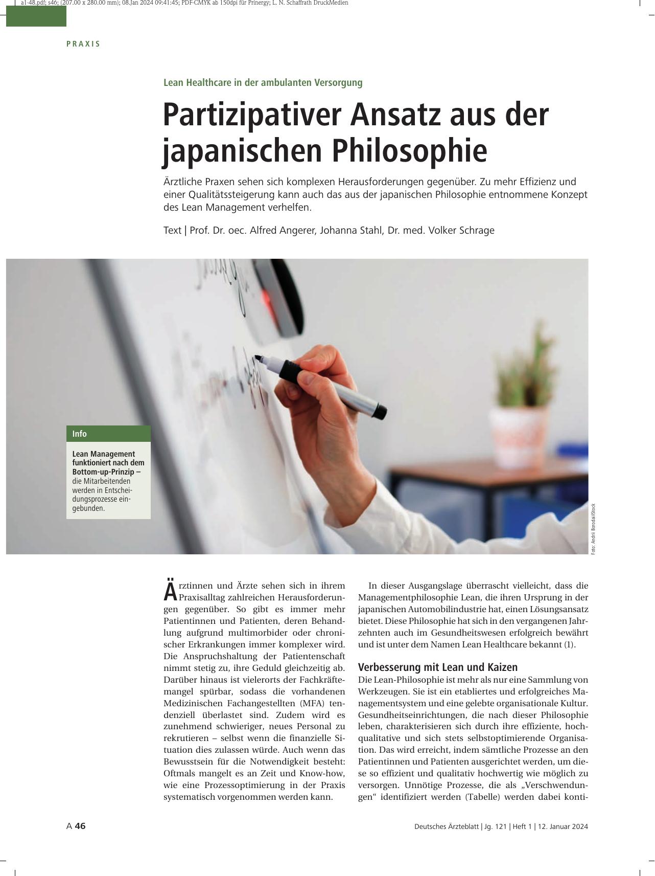 Vorschauseite 1: Lean Healthcare in der ambulanten Versorgung: Partizipativer Ansatz aus der japanischen Philosophie