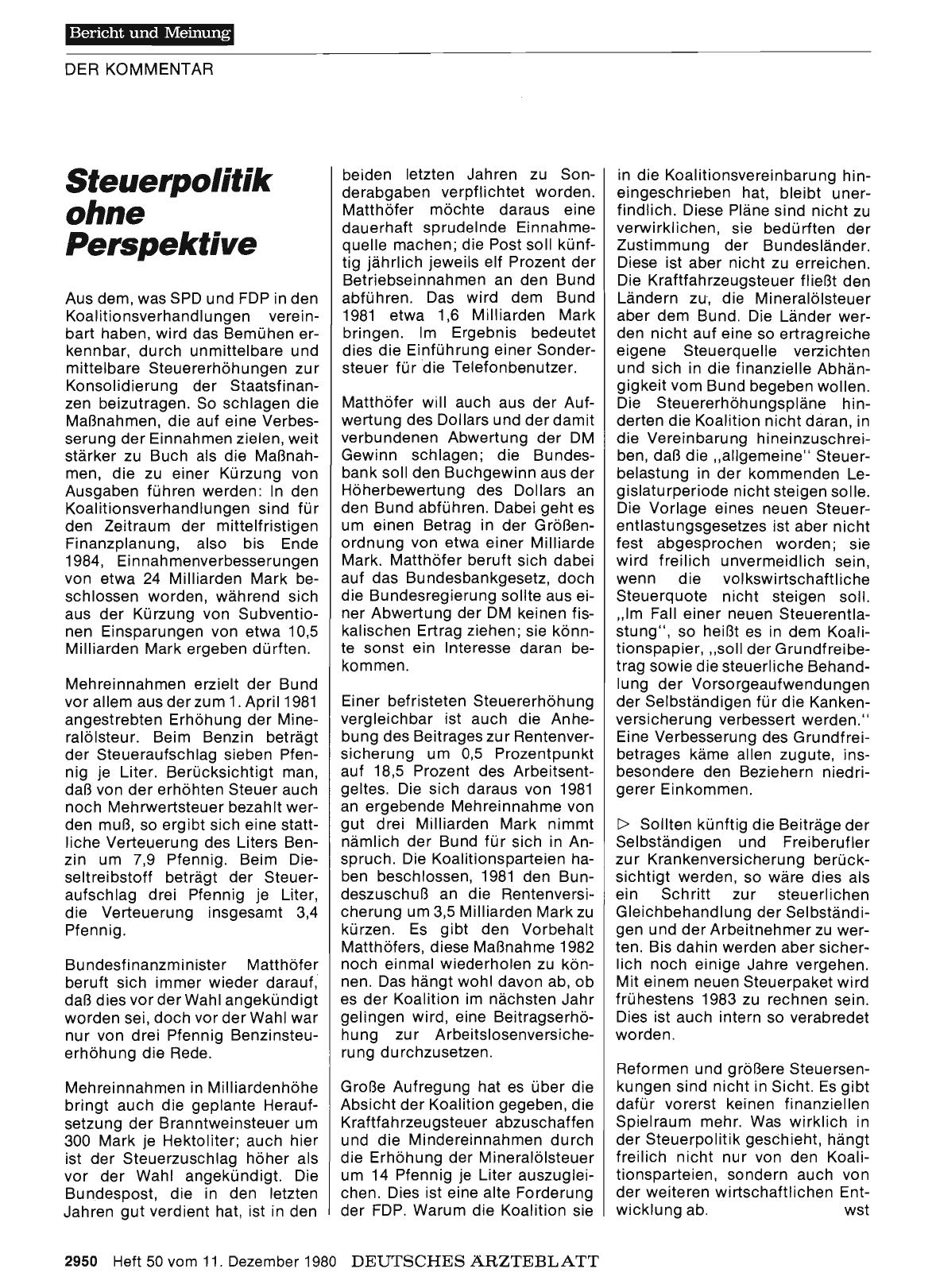 Vorschauseite 1: Steuerpolitik ohne Perspektive