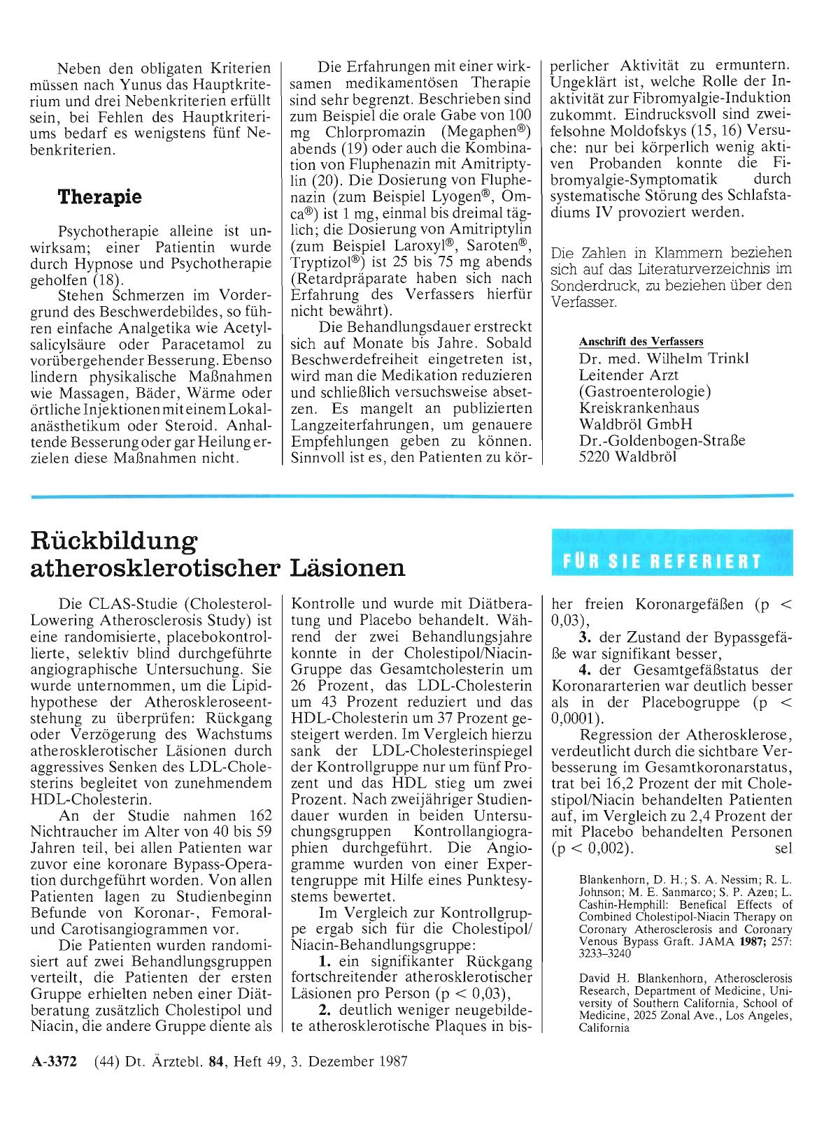 Vorschauseite 1: Rückbildung atherosklerotischer Läsionen