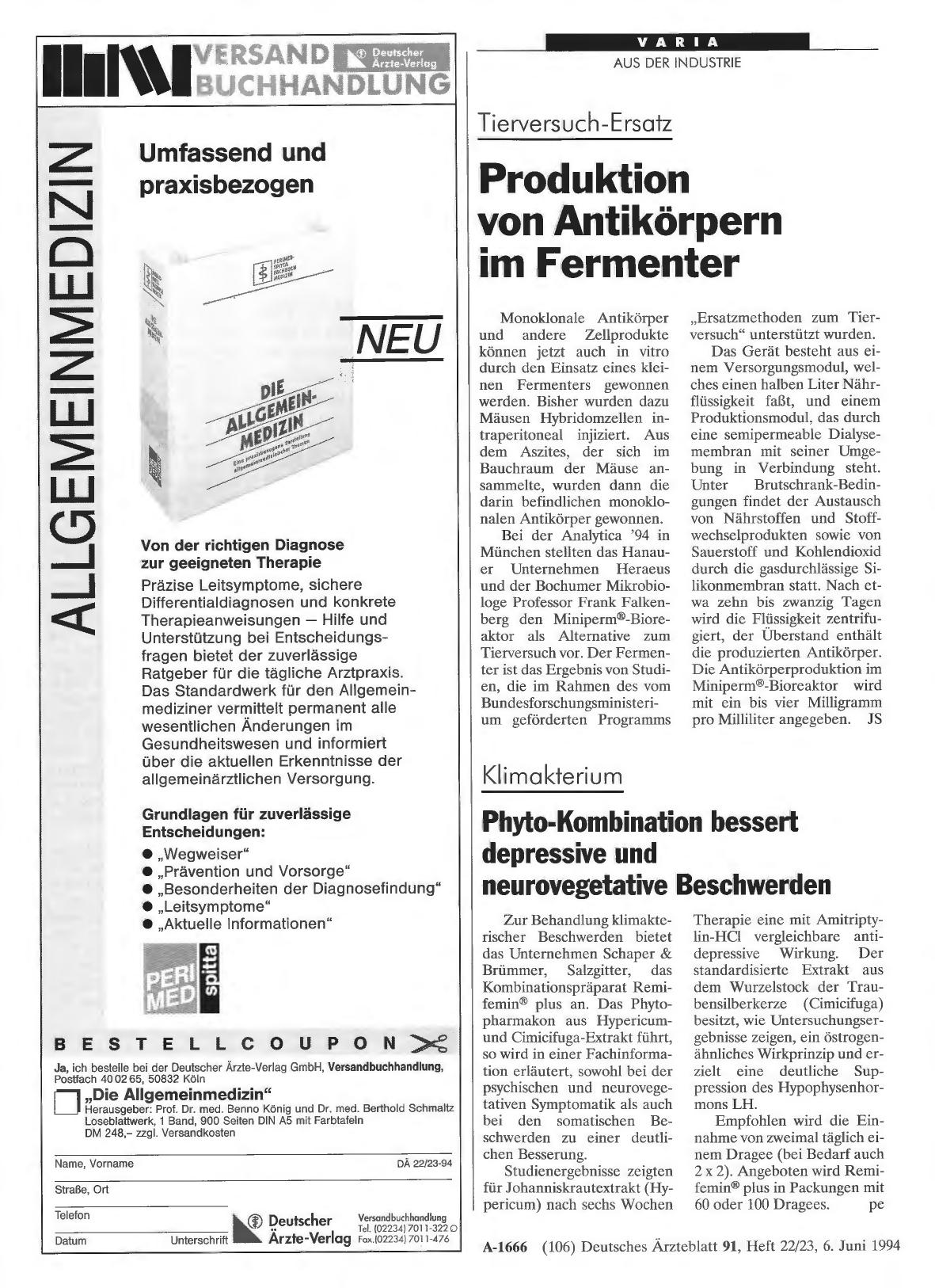 Vorschauseite 1: Tierversuch-Ersatz: Produktion von Antikörpern im Fermenter