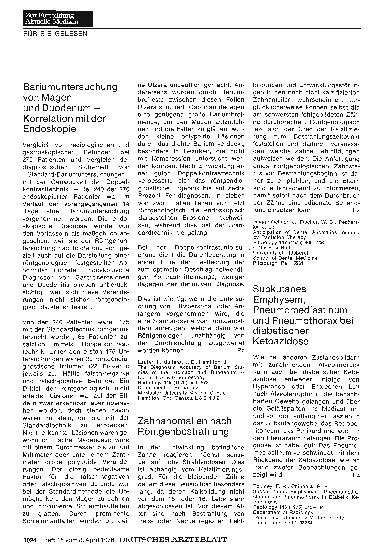 Vorschauseite 1: Bariumuntersuchung von Magen und Duodenum — Korrelation mit der Endoskopie