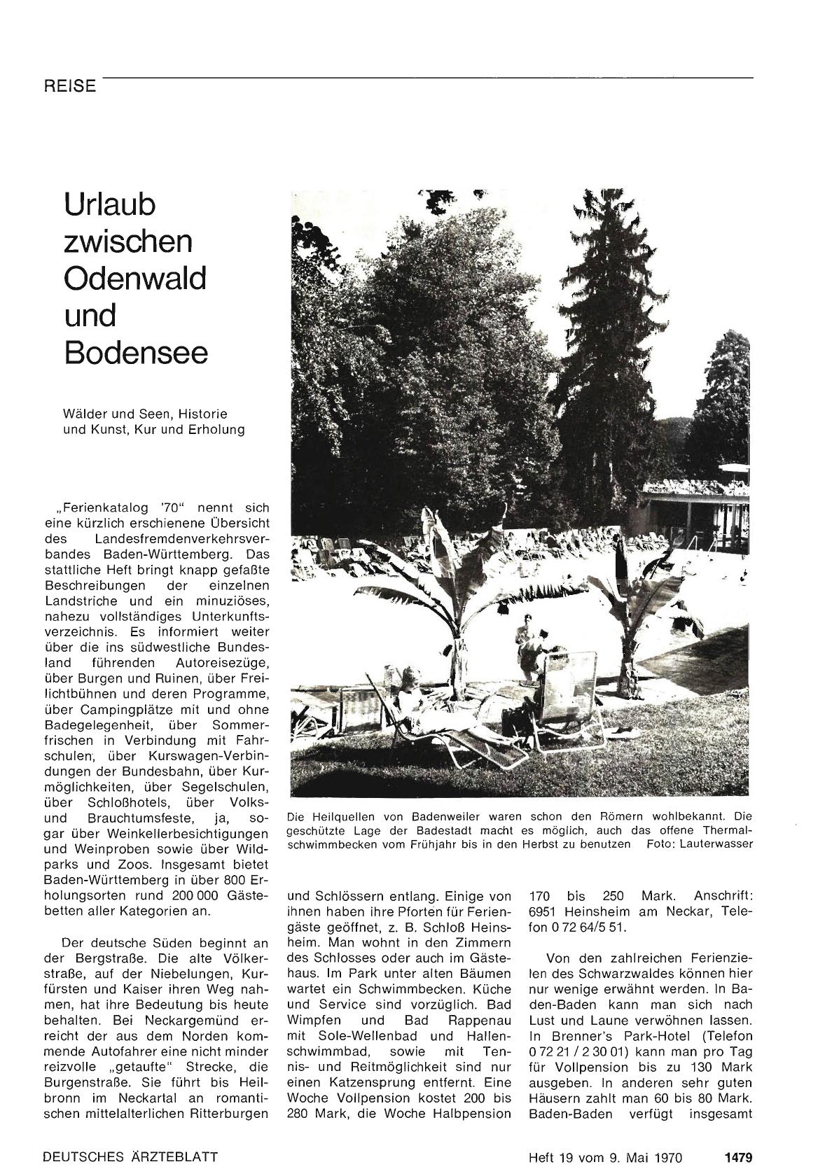 Vorschauseite 1: Urlaub zwischen Odenwald und Bodensee