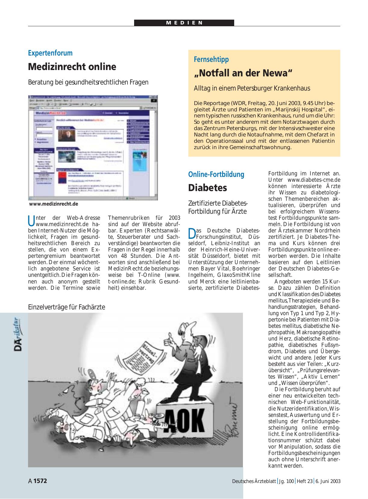 Vorschauseite 1: Expertenforum: Medizinrecht online
