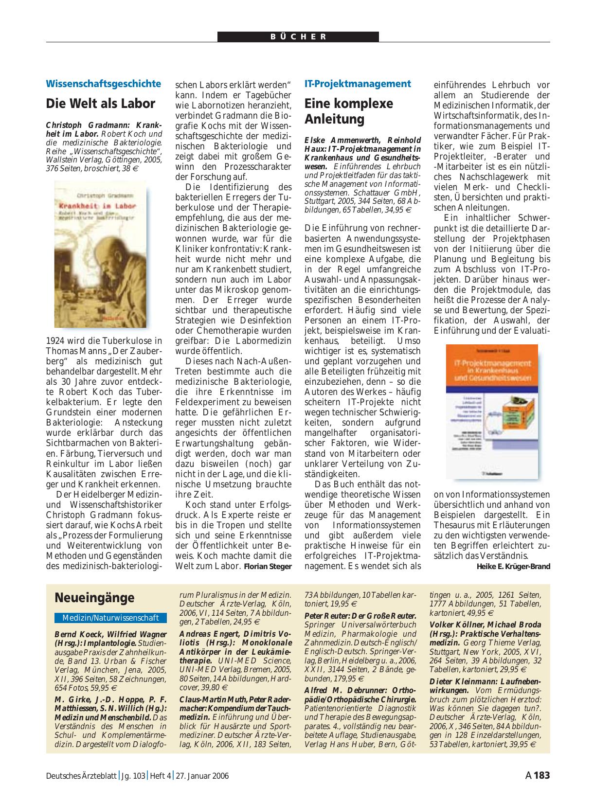 Vorschauseite 1: Krankheit im Labor. Robert Koch und die medizinische Bakteriologie
