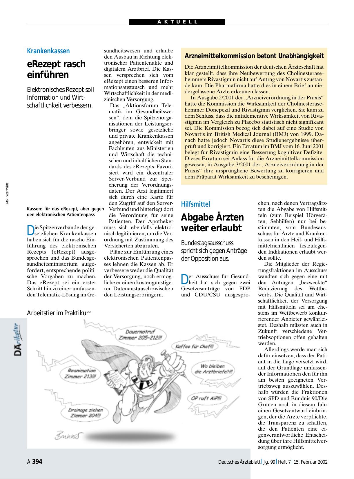 Vorschauseite 1: Krankenkassen: eRezept rasch einführen
