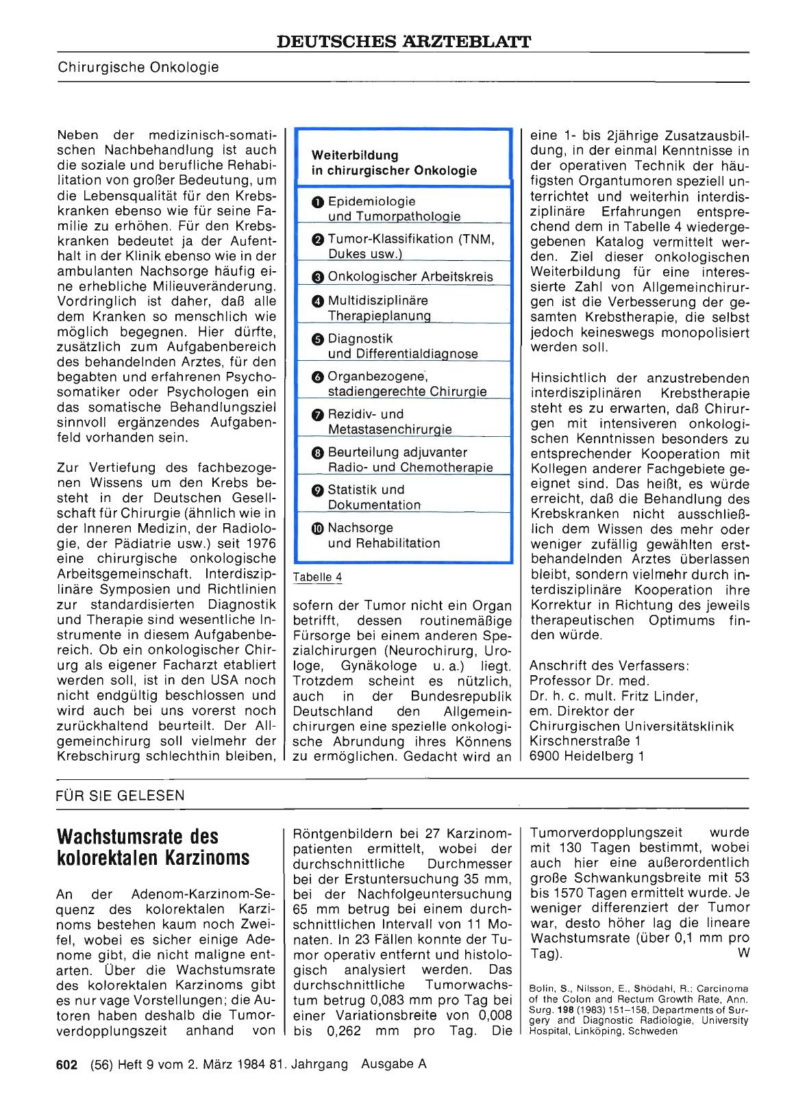 Vorschauseite 1: Wachstumsrate des kolorektalen Karzinoms