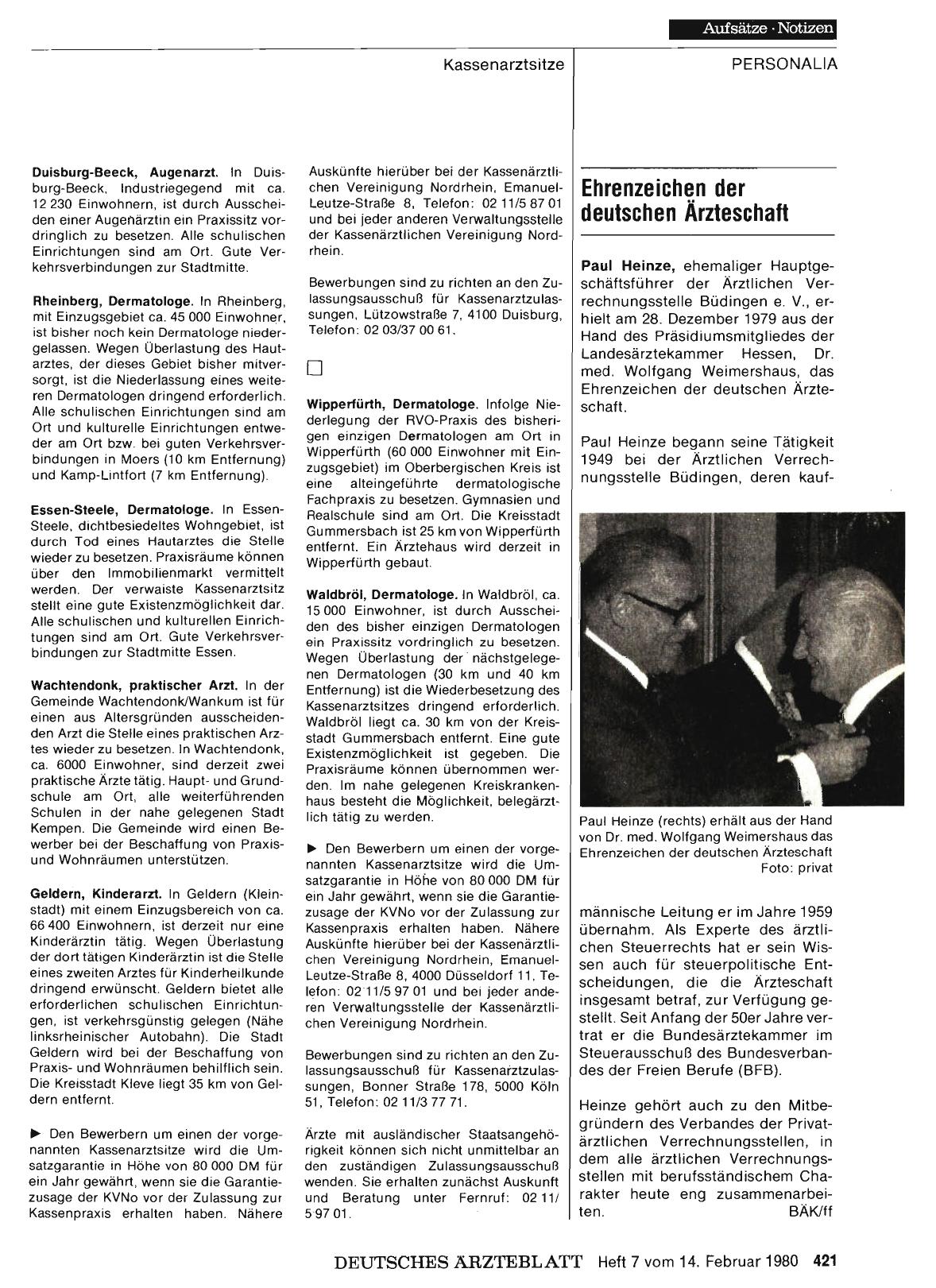 Vorschauseite 1: Ehrenzeichen der deutschen Ärzteschaft