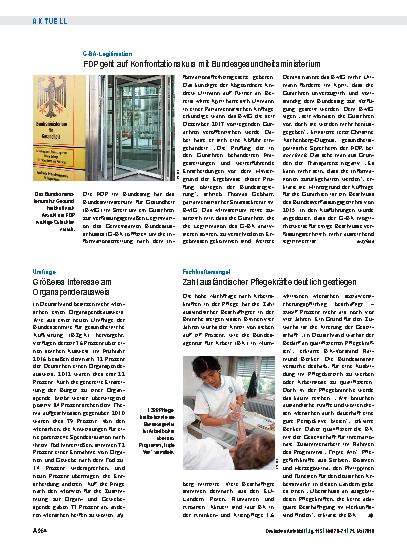 Vorschauseite 1: Umfrage: Größeres Interesse am Organspenderausweis