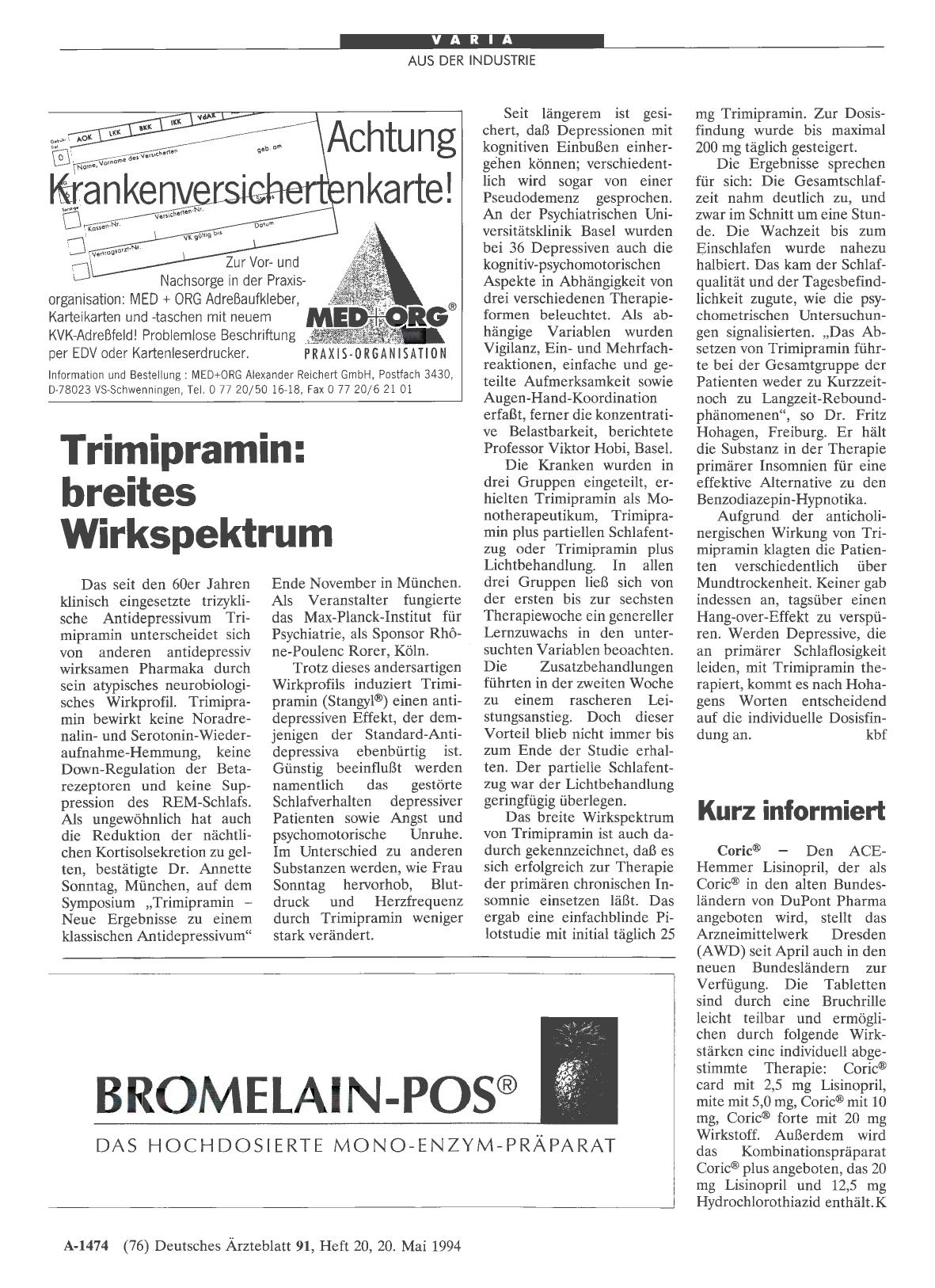 Vorschauseite 1: Kurz informiert