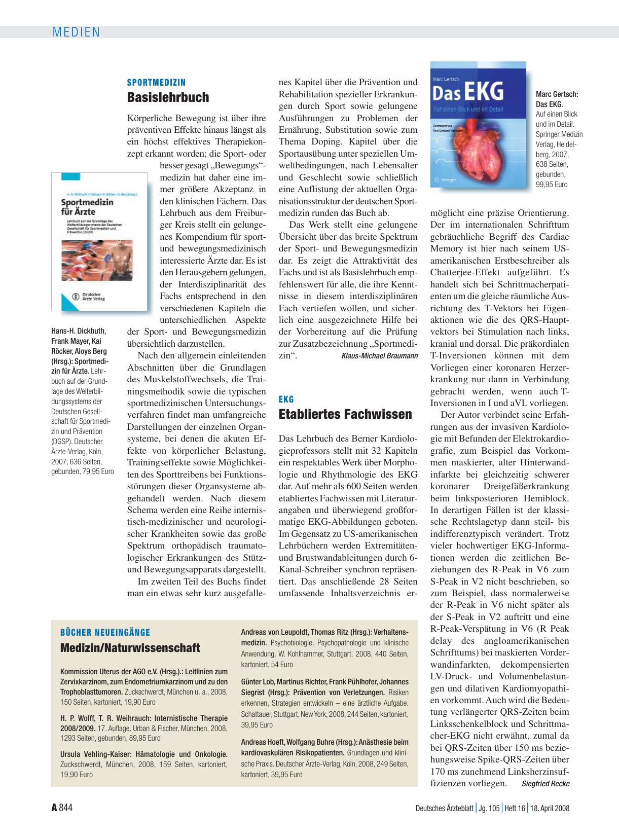Vorschauseite 1: EKG: Etabliertes Fachwissen