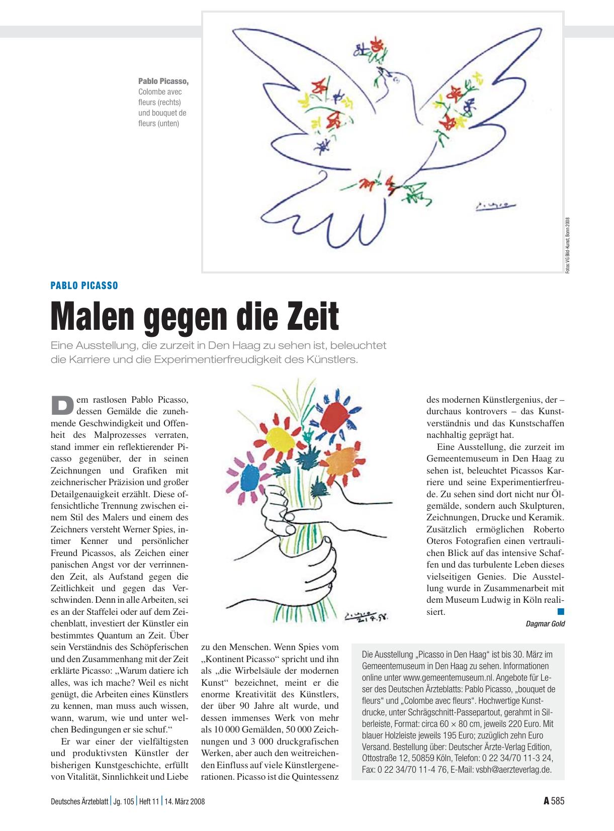 Vorschauseite 1: Pablo Picasso: Malen gegen die Zeit