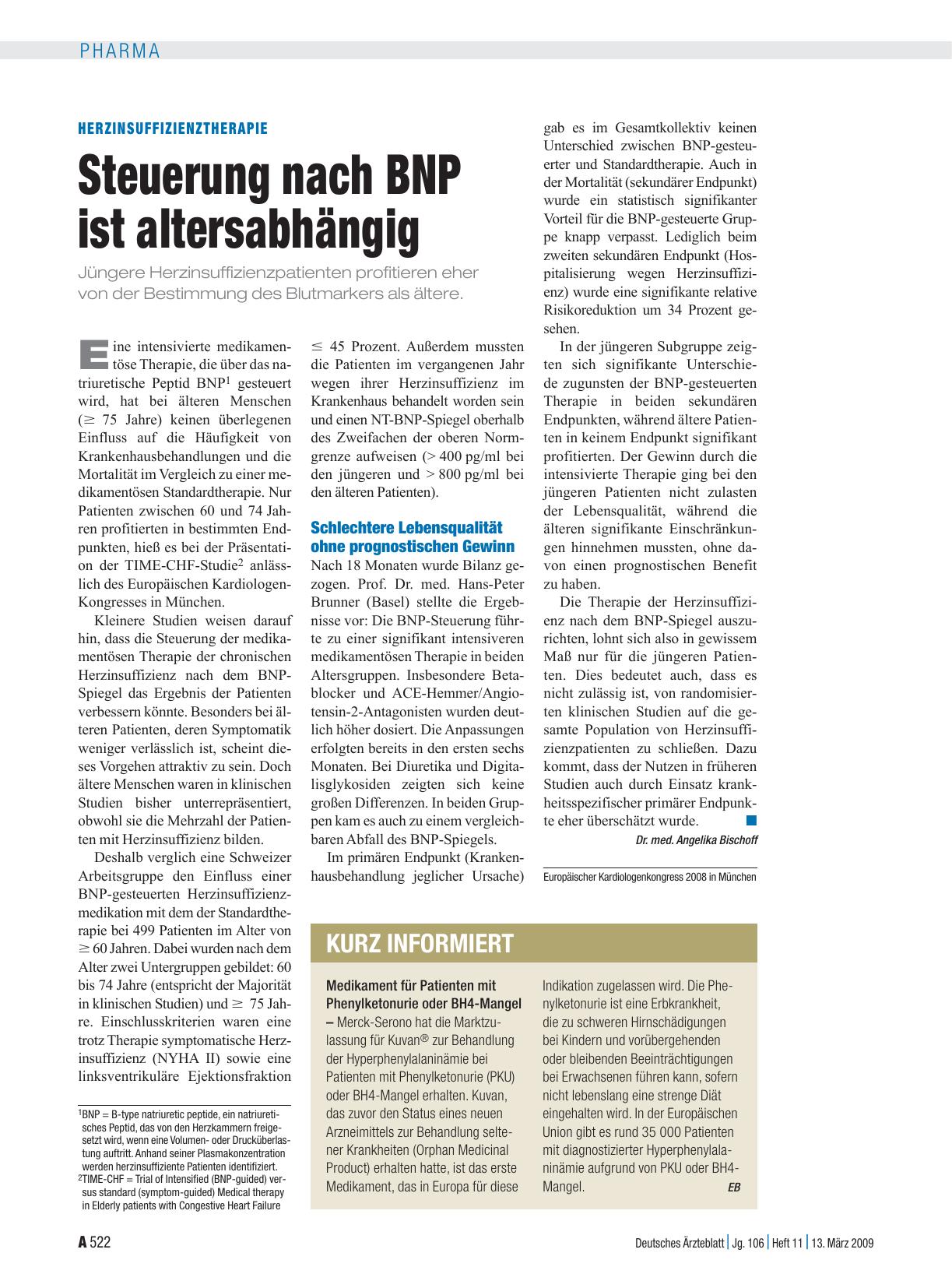 Vorschauseite 1: Kurz informiert