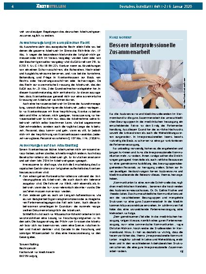 Vorschauseite 1: Bessere interprofessionelle Zusammenarbeit