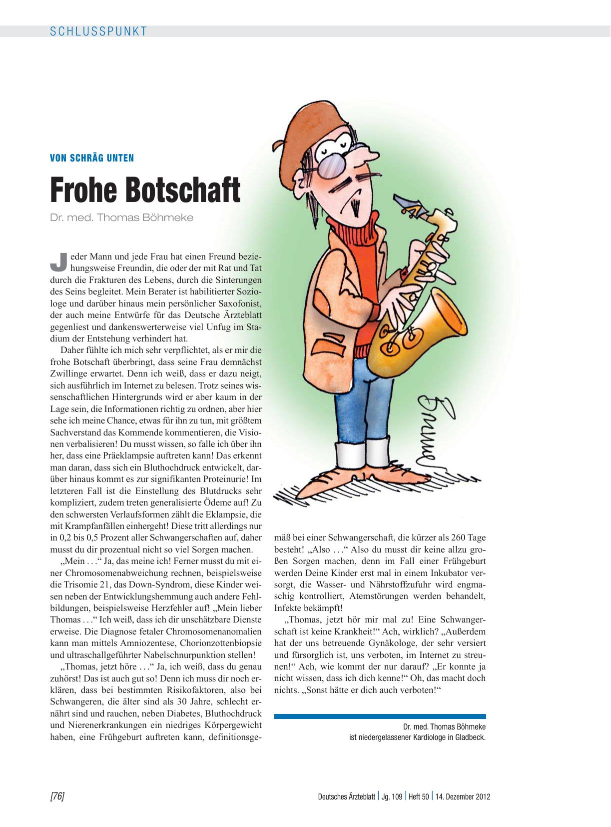 Vorschauseite 1: Von schräg unten: Frohe Botschaft