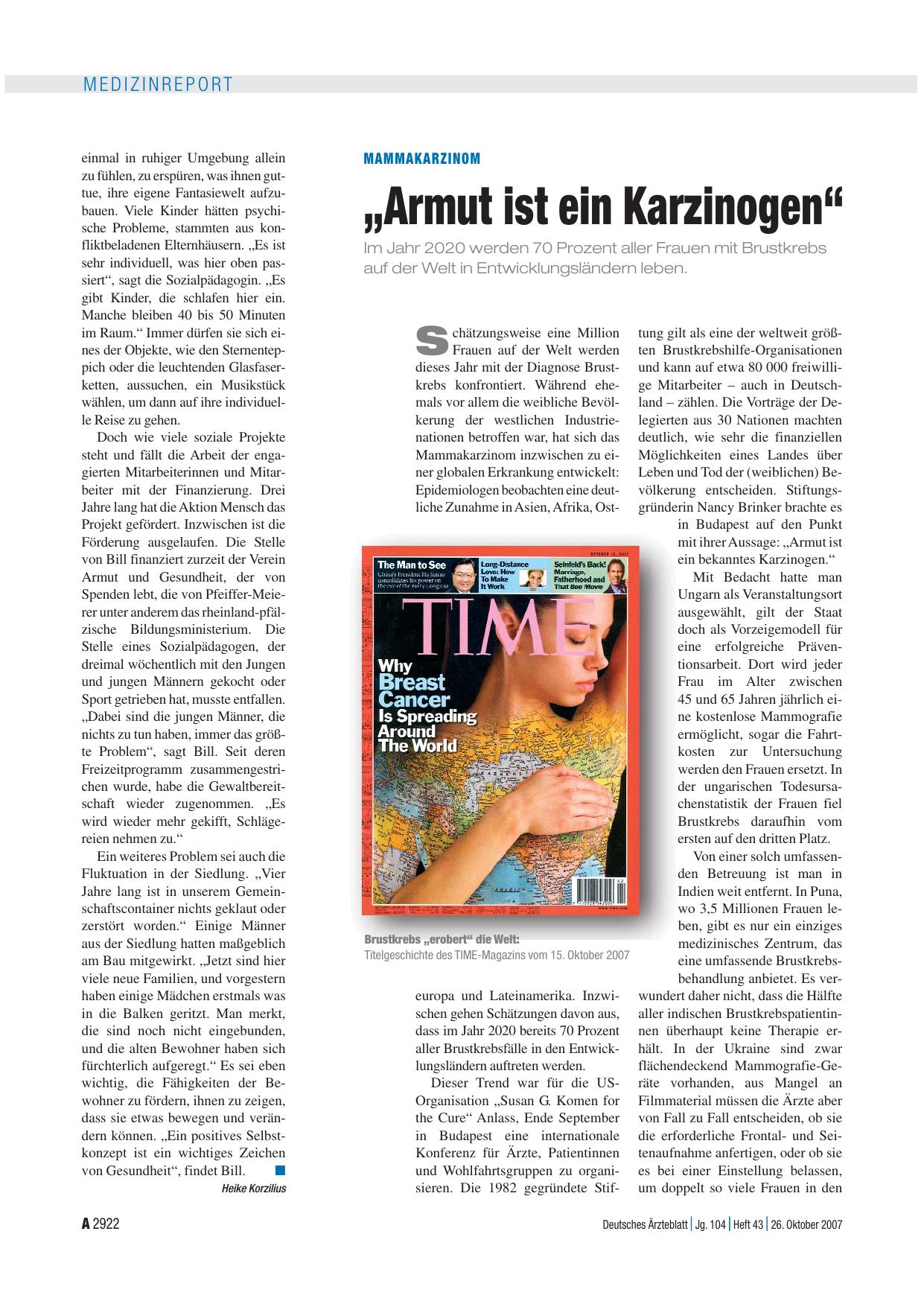 Vorschauseite 1: Mammakarzinom: „Armut ist ein Karzinogen“