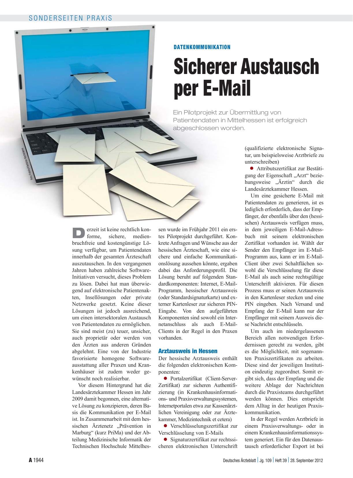 Vorschauseite 1: Datenkommunikation: Sicherer Austausch per E-Mail