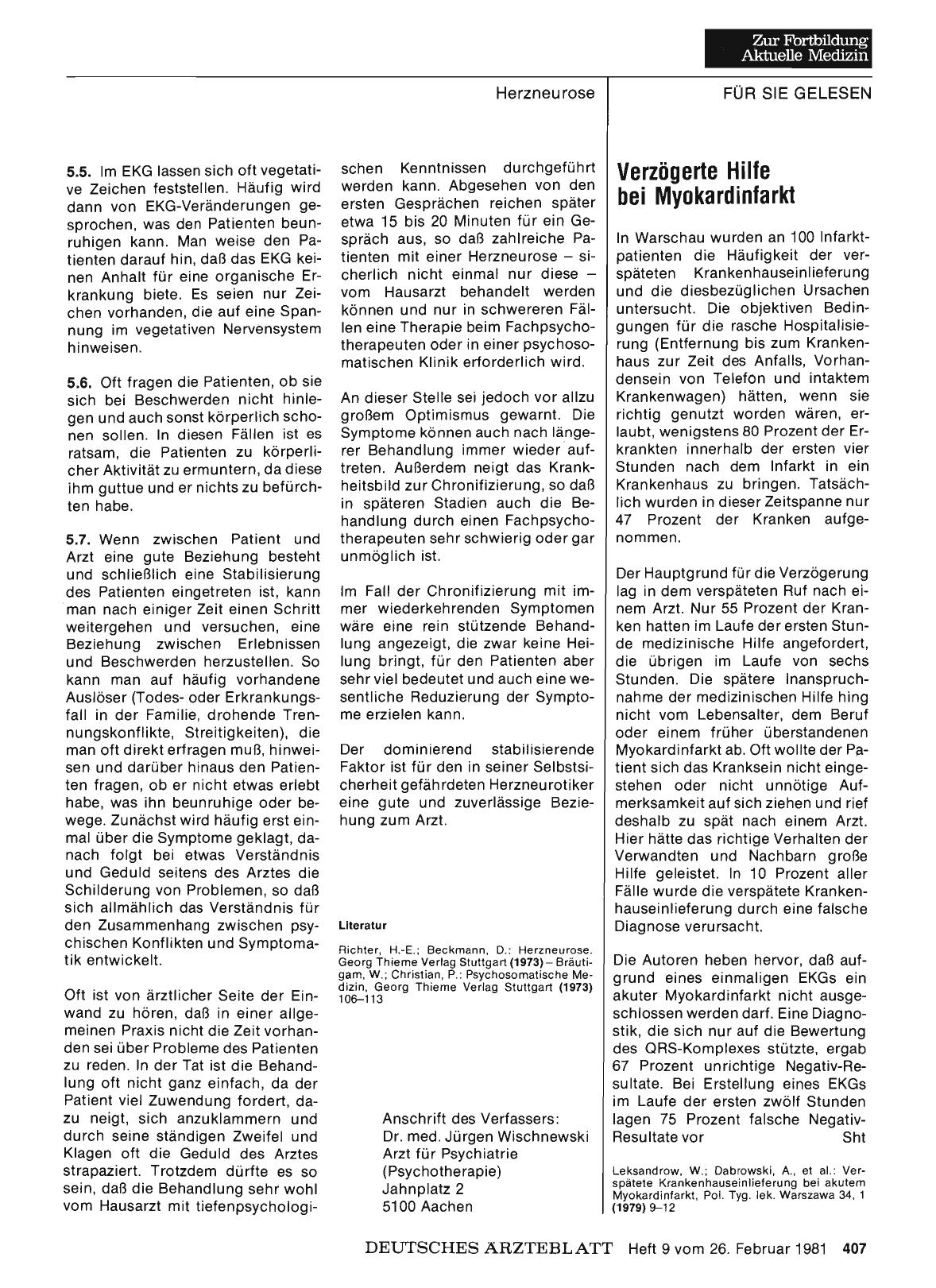 Vorschauseite 1: Verzögerte Hilfe bei Myokardinfarkt