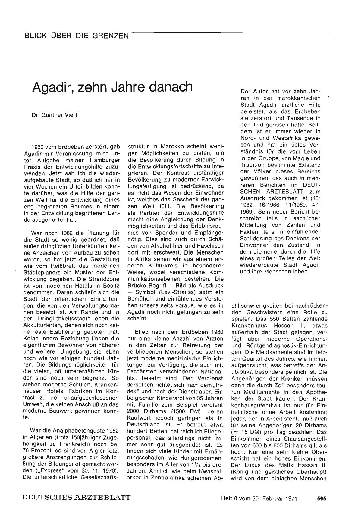Vorschauseite 1: Agadir, zehn Jahre danach