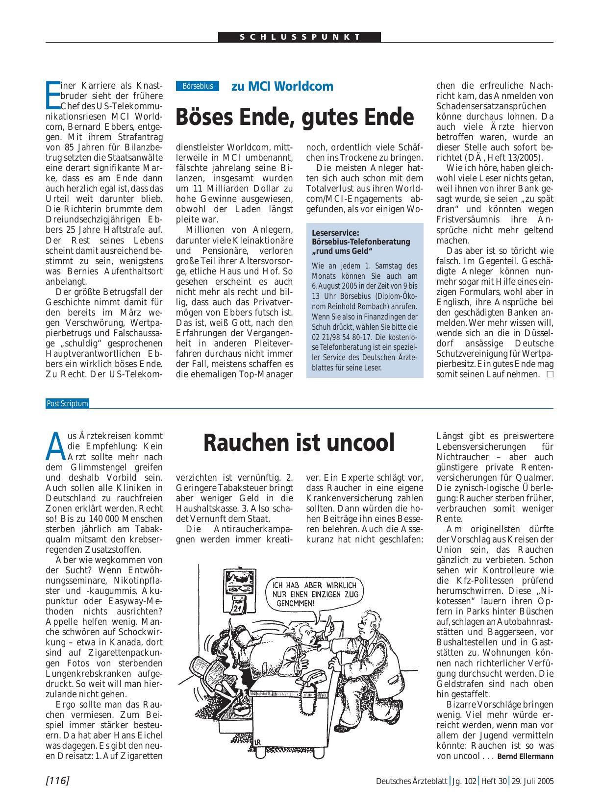 Vorschauseite 1: zu MCI Worldcom: Böses Ende, gutes Ende