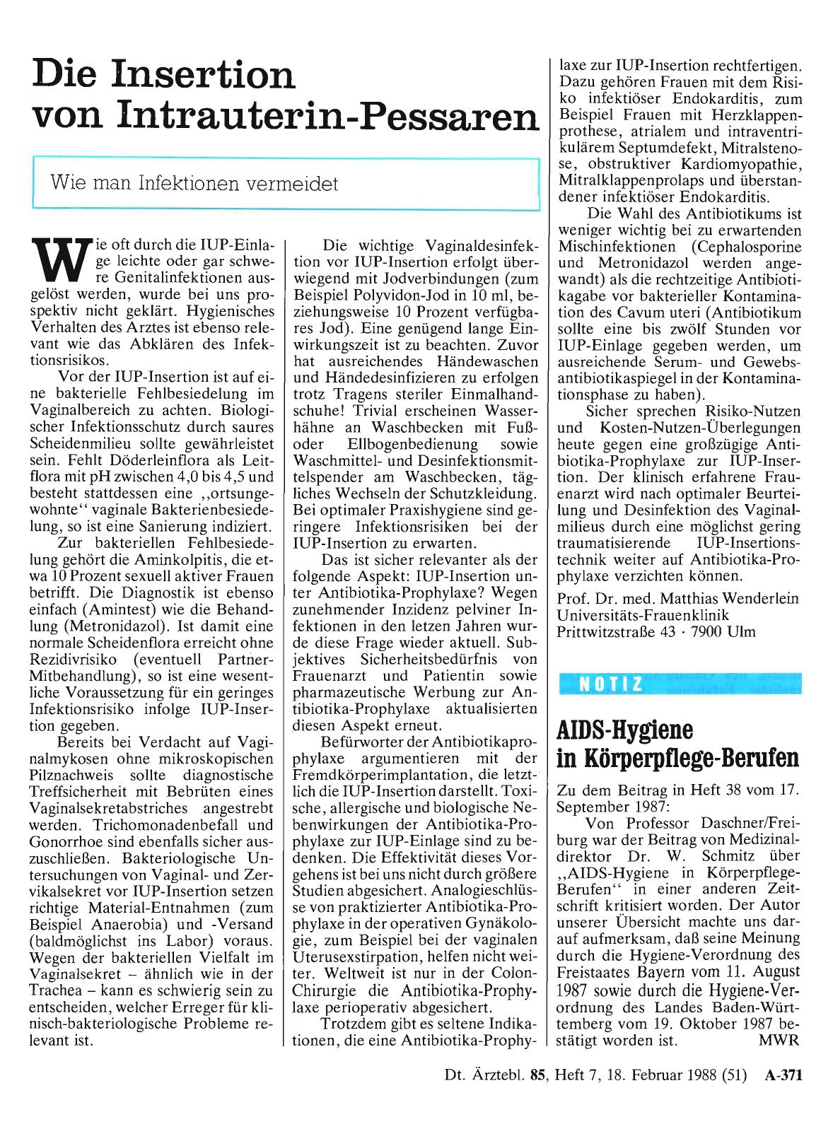 Vorschauseite 1: Die Insertion von Intrauterin-Pessaren