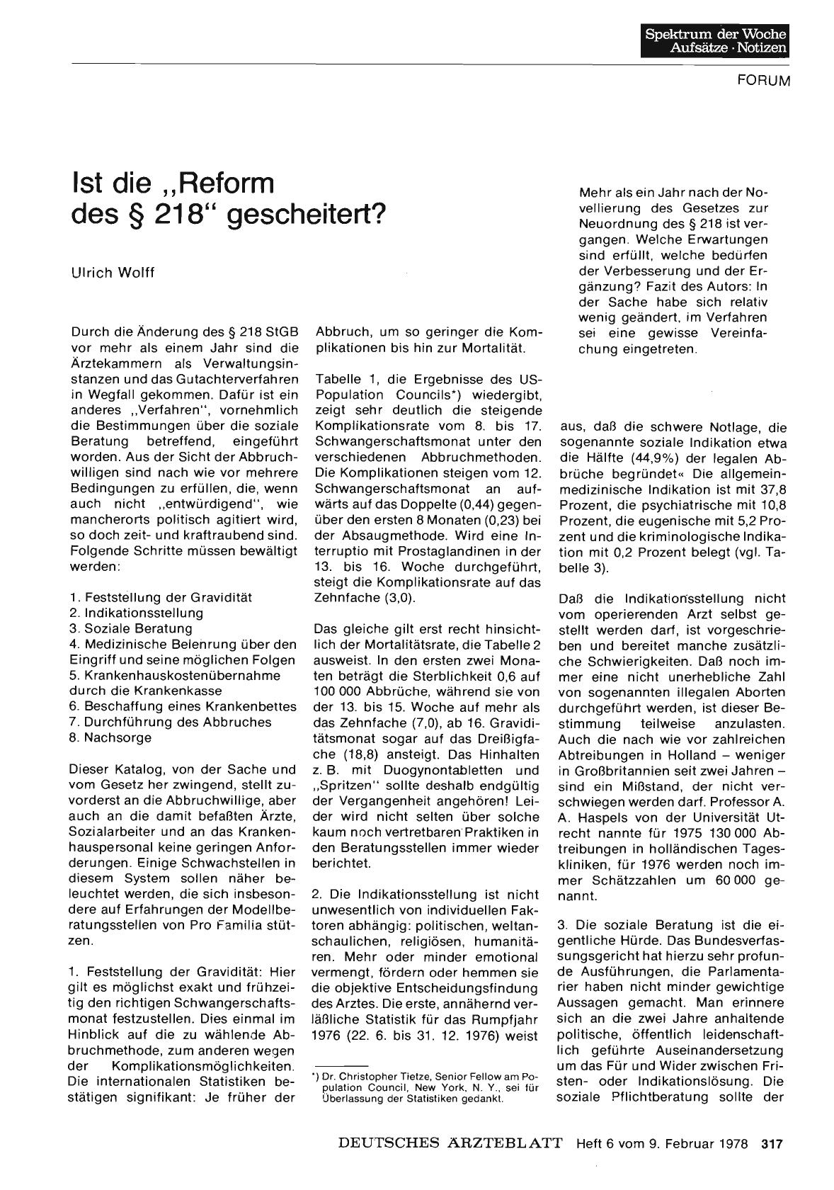 Vorschauseite 1: Ist die „Reform des § 218“ gescheitert?