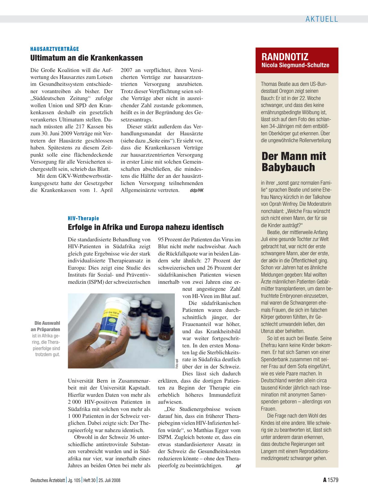 Vorschauseite 1: Randnotiz: Der Mann mit Babybauch