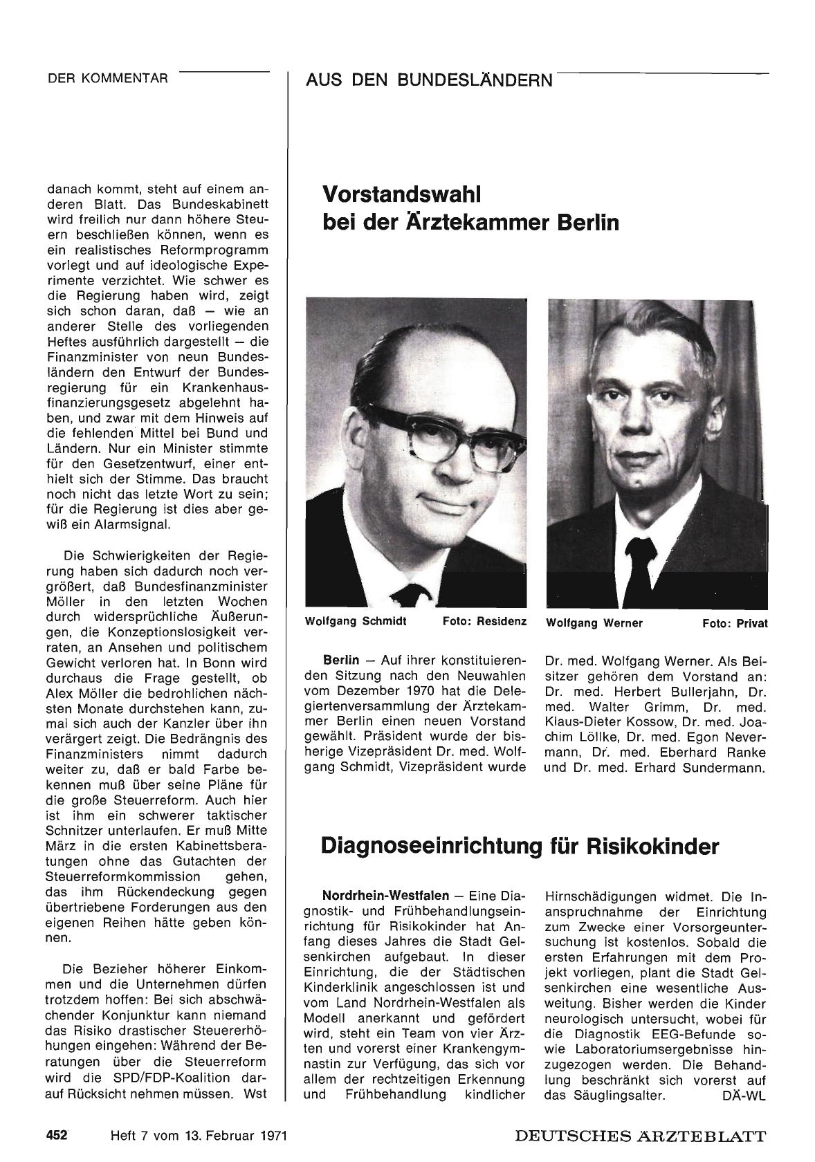 Vorschauseite 1: Vorstandswahl bei der Ärztekammer Berlin