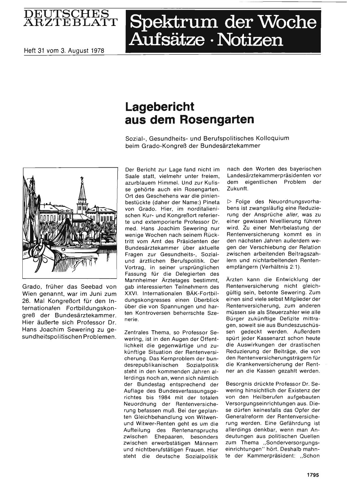Vorschauseite 1: Lagebericht aus dem Rosengarten