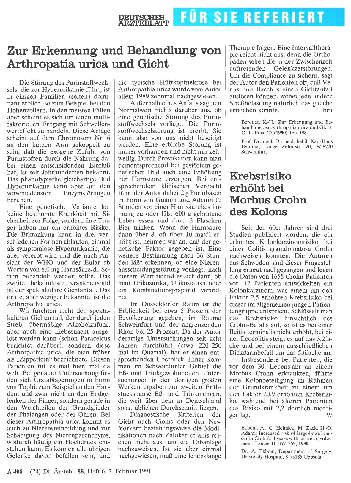 Vorschauseite 1: Krebsrisiko erhöht bei Morbus Crohn des Kolons
