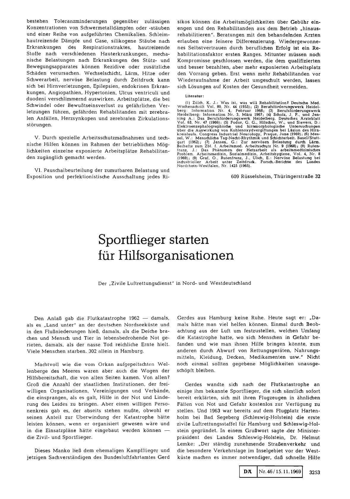 Vorschauseite 1: Sportflieger starten für Hilfsorganisationen