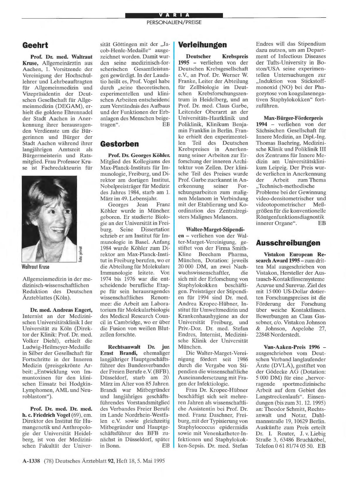 Vorschauseite 1: Geehrt