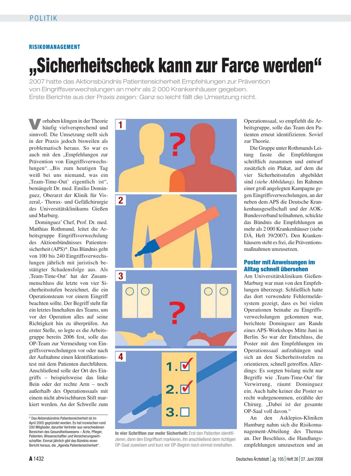 Vorschauseite 1: Risikomanagement: „Sicherheitscheck kann zur Farce werden“