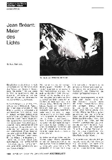 Vorschauseite 1: Jean Breánt: Maler des Lichts