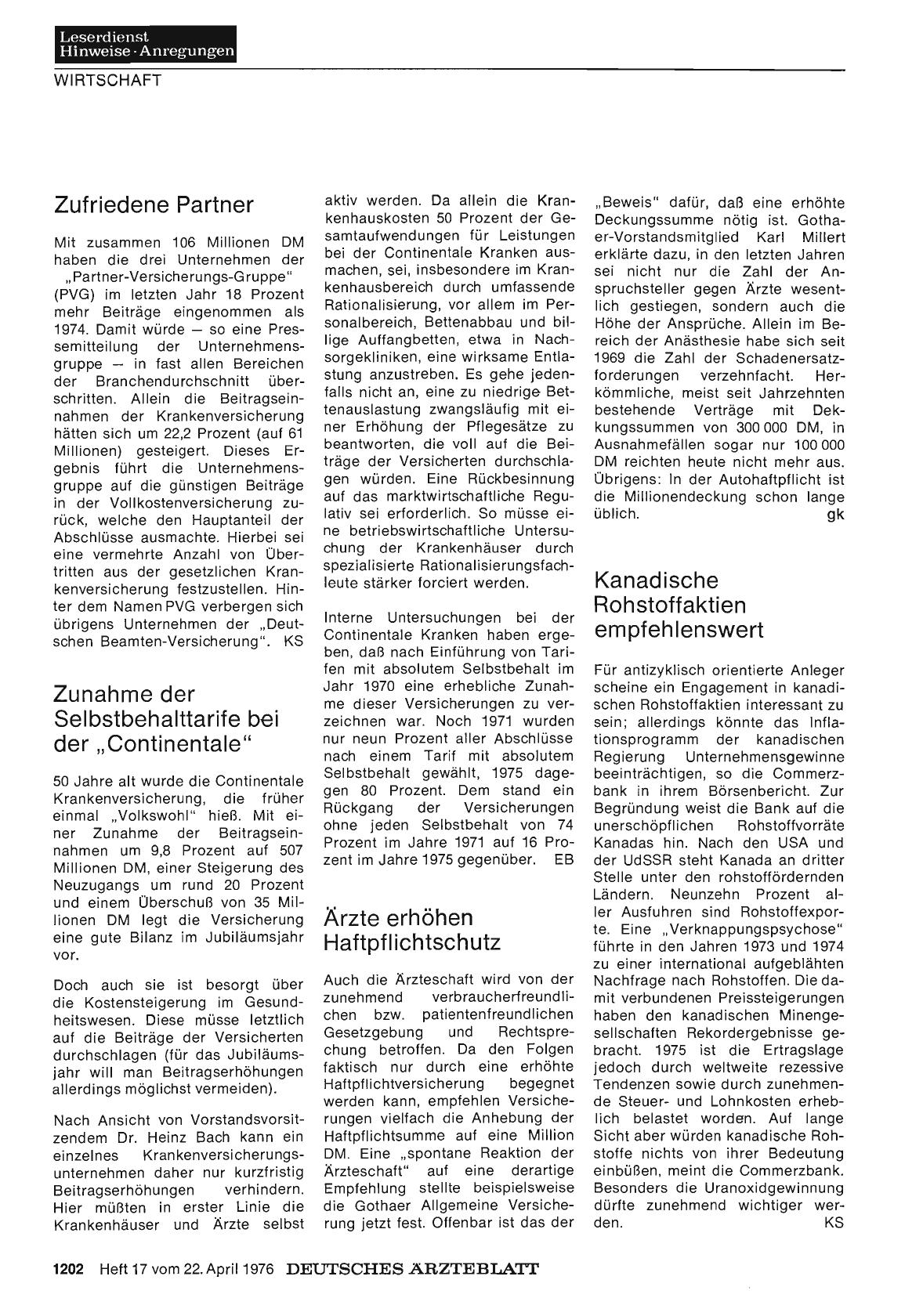 Vorschauseite 1: Ärzte erhöhen Haftpflichtschutz