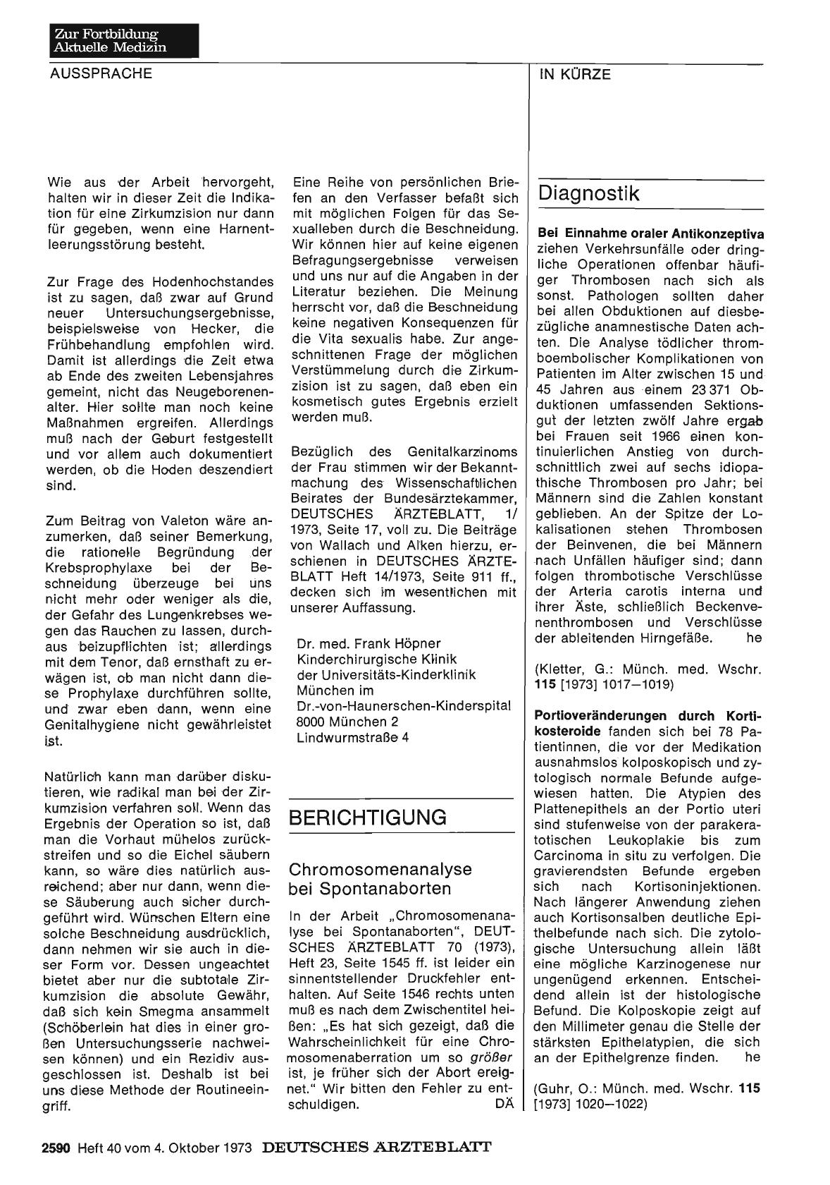 Vorschauseite 1: Chromosomenanalyse bei Spontanaborten