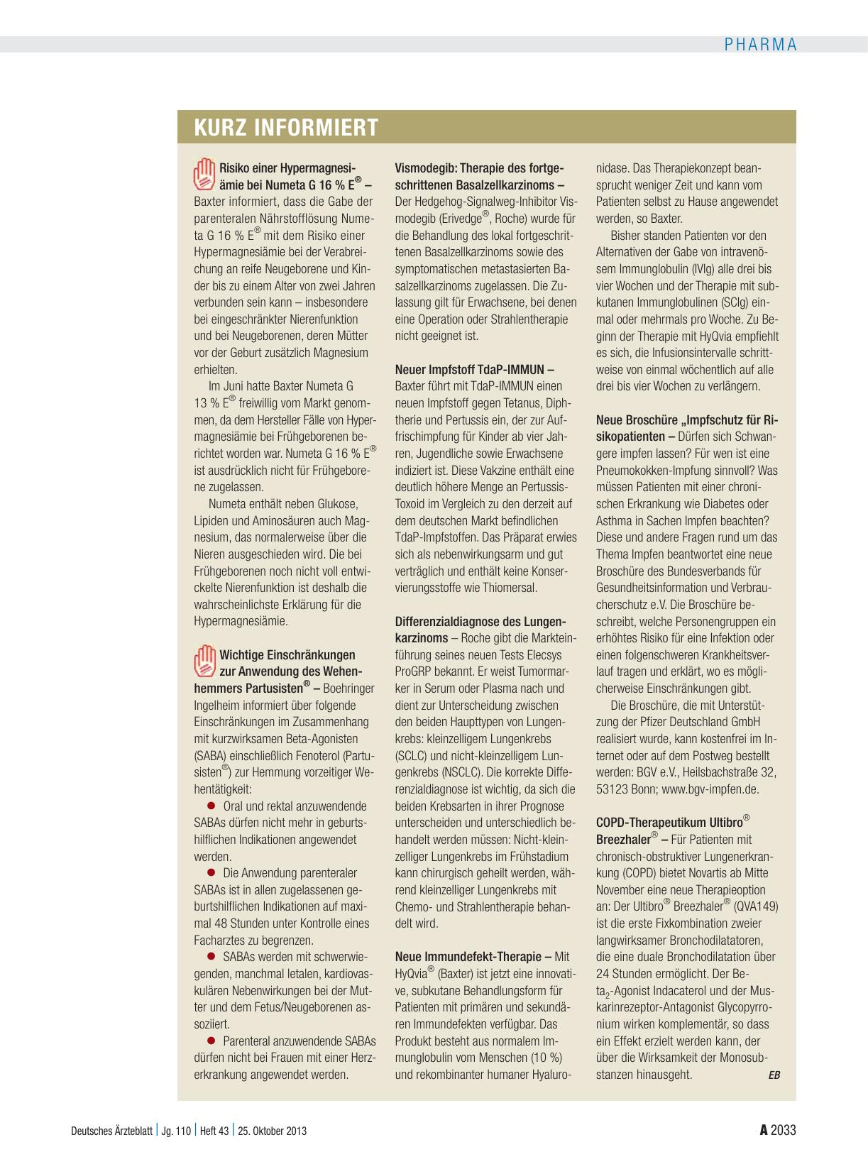 Vorschauseite 1: Kurz informiert