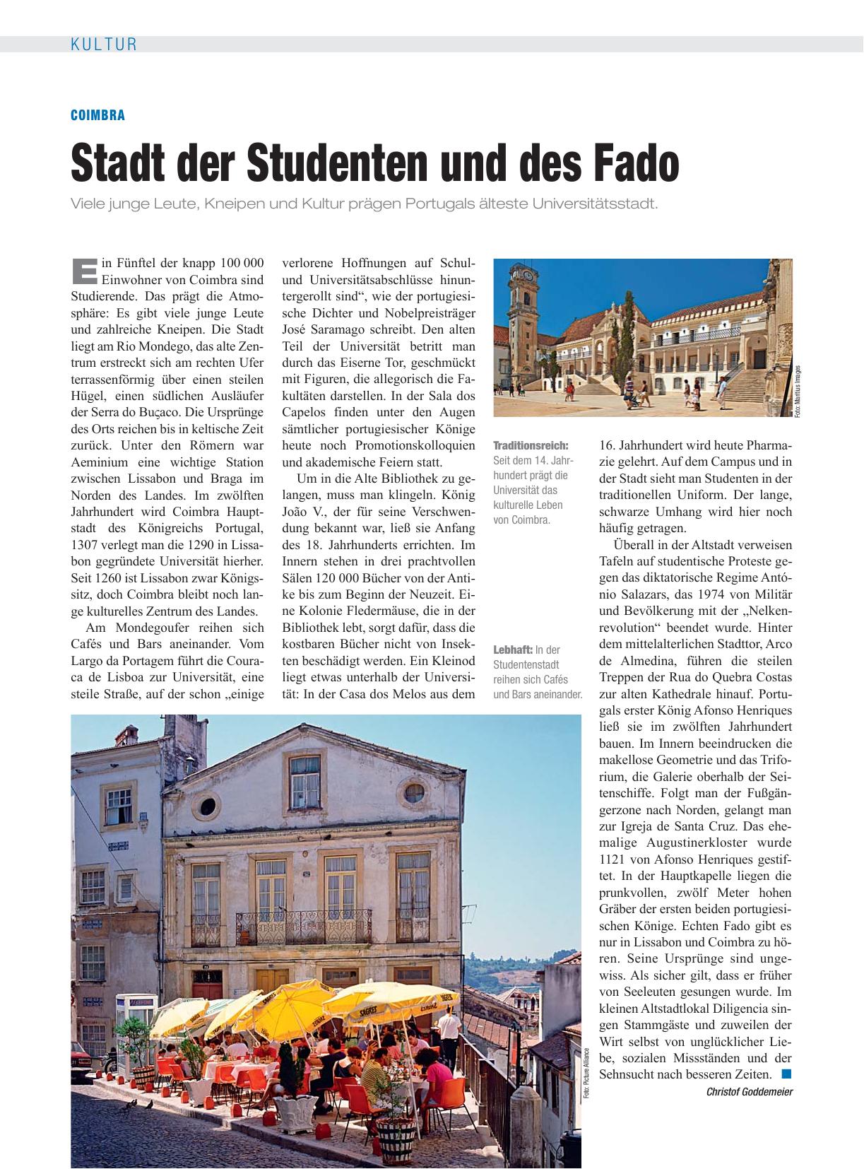 Vorschauseite 1: Coimbra: Stadt der Studenten und des Fado