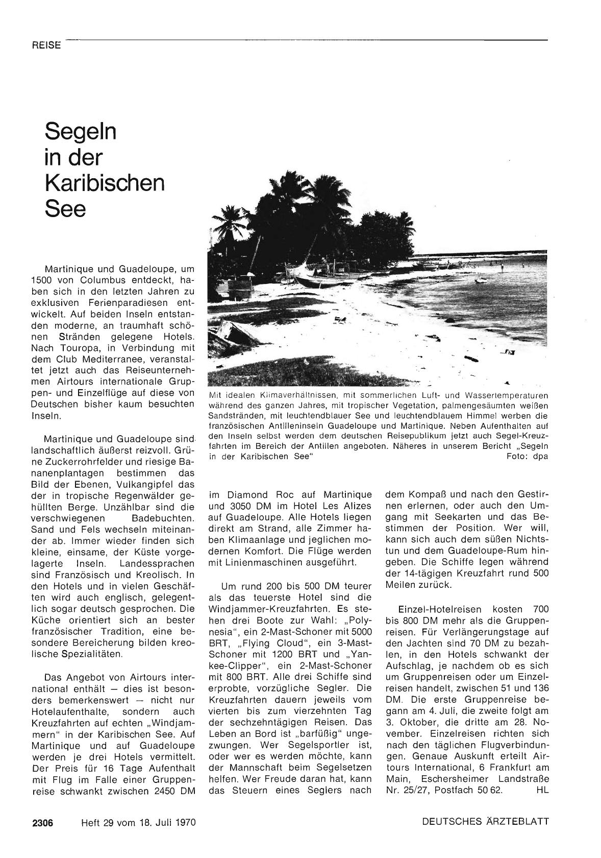 Vorschauseite 1: Segeln in der Karibischen See