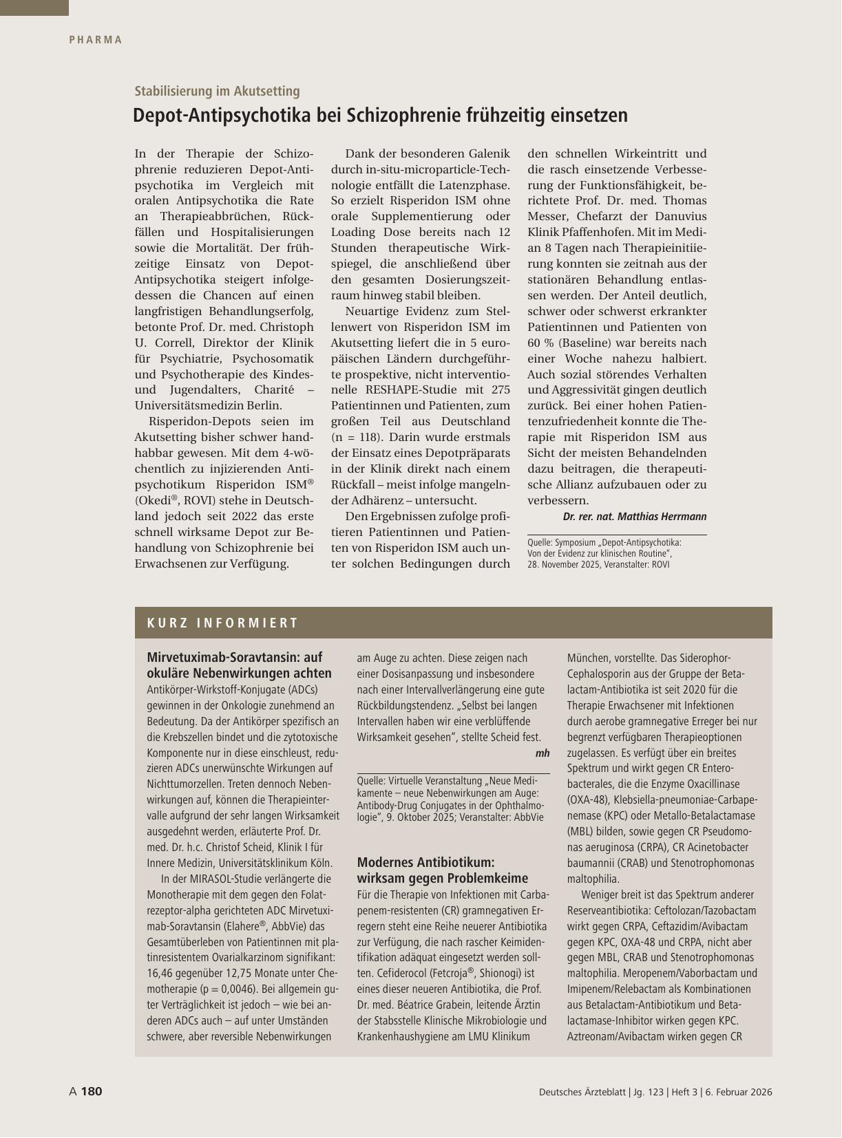 Vorschauseite 1: Kurz informiert