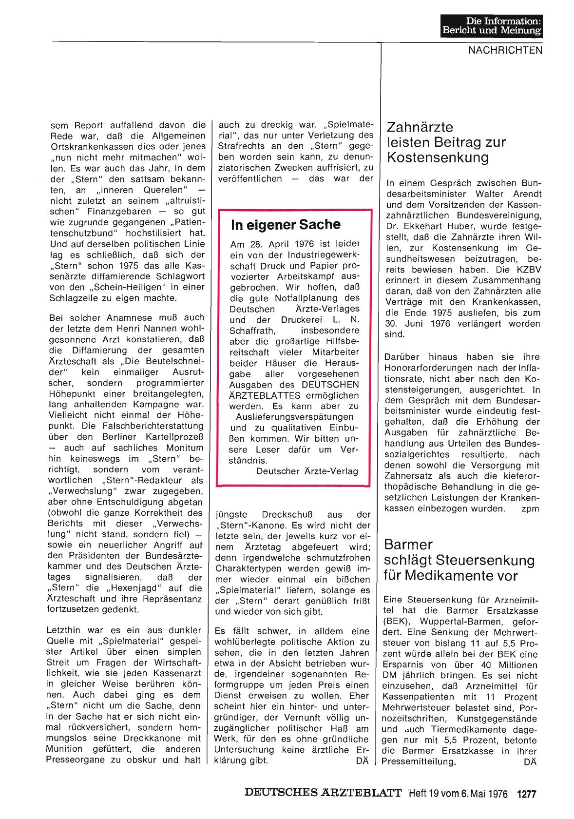 Vorschauseite 1: In eigener Sache