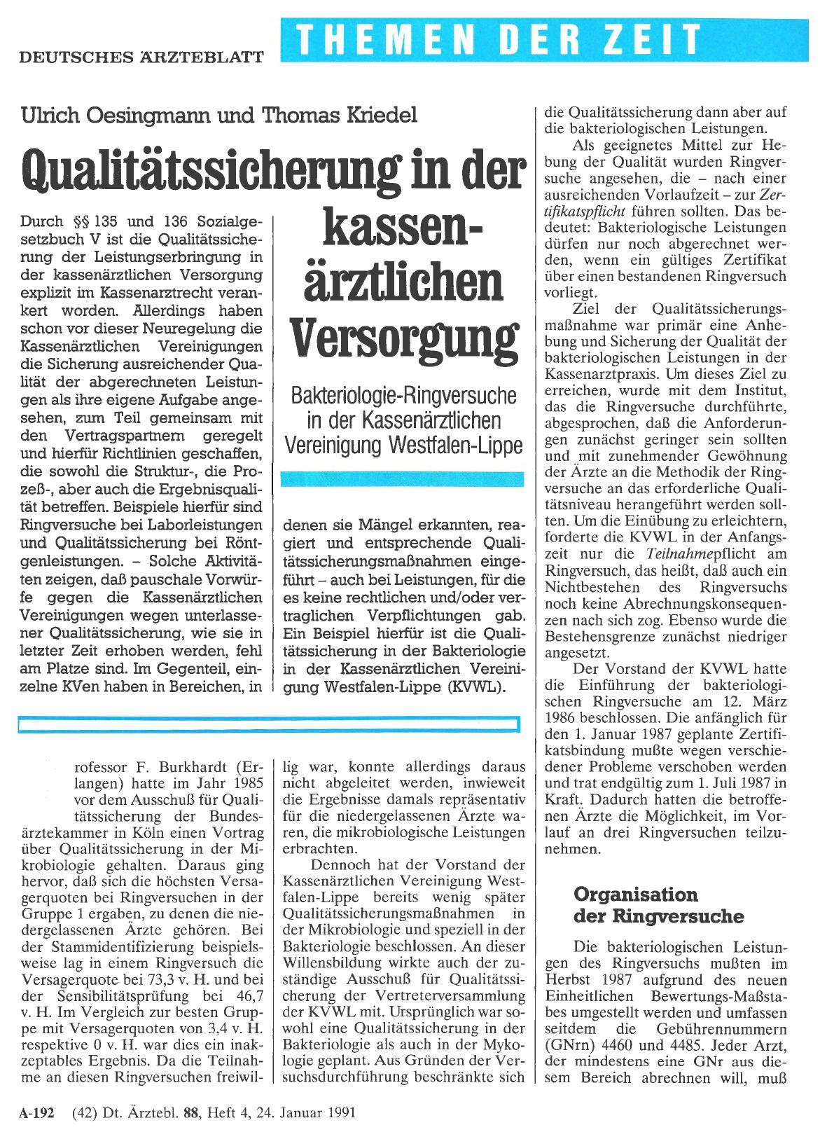 Vorschauseite 1: Qualitätssicherung in der kassenärztlichen Versorgung