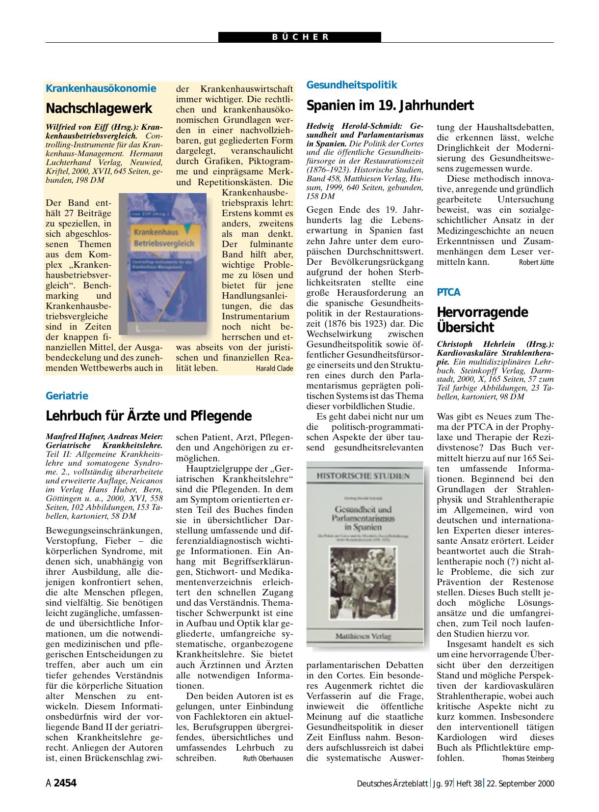 Vorschauseite 1: Krankenhausbetriebsvergleich