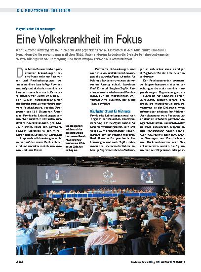 Vorschauseite 1: Psychische Erkrankungen: Eine Volkskrankheit im Fokus