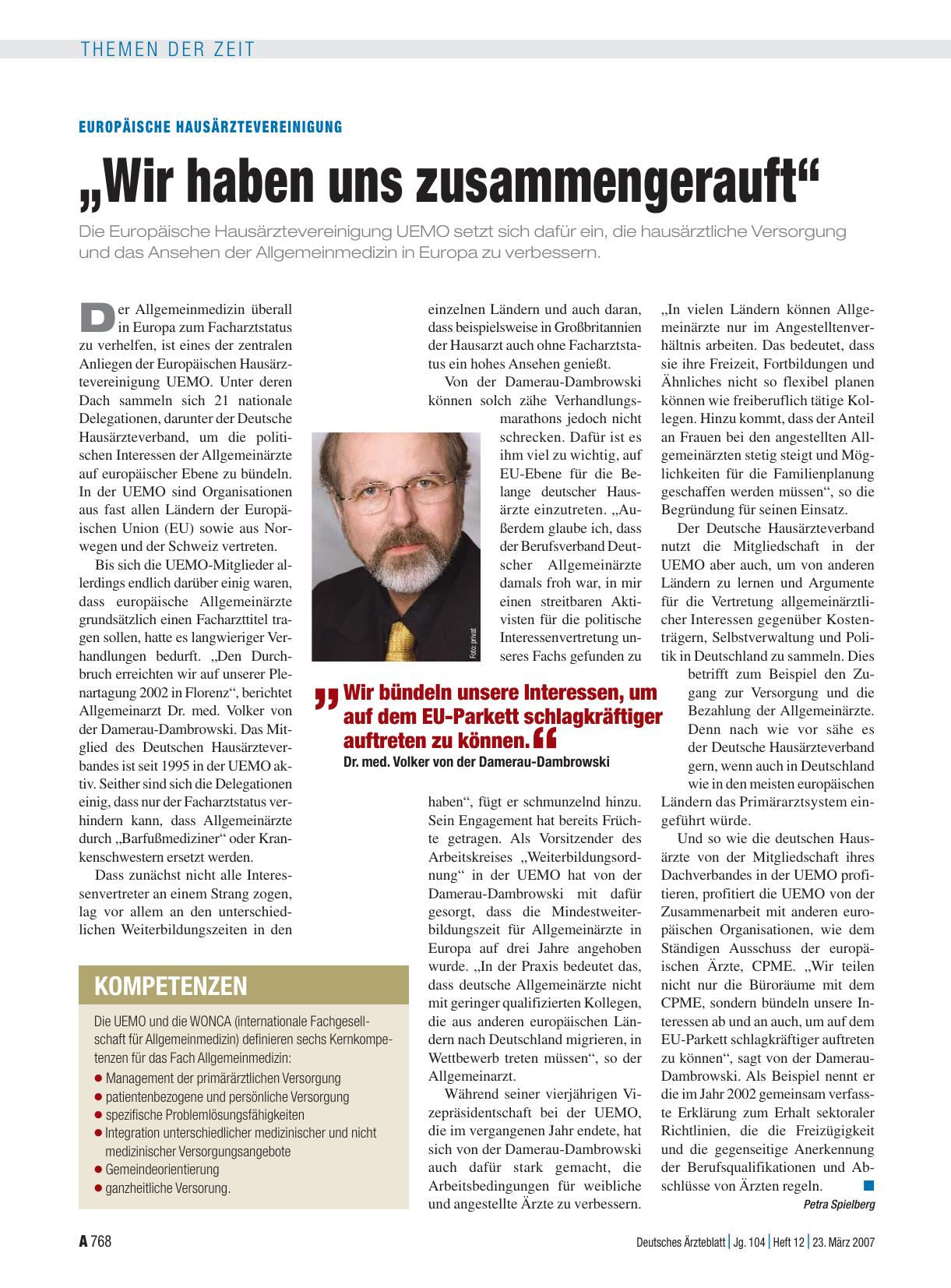 Vorschauseite 1: Europäische Hausärztevereinigung: „Wir haben uns zusammengerauft“